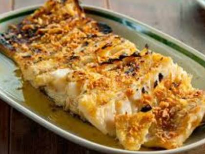 Grilled Codfish over Charcoal for 2 People