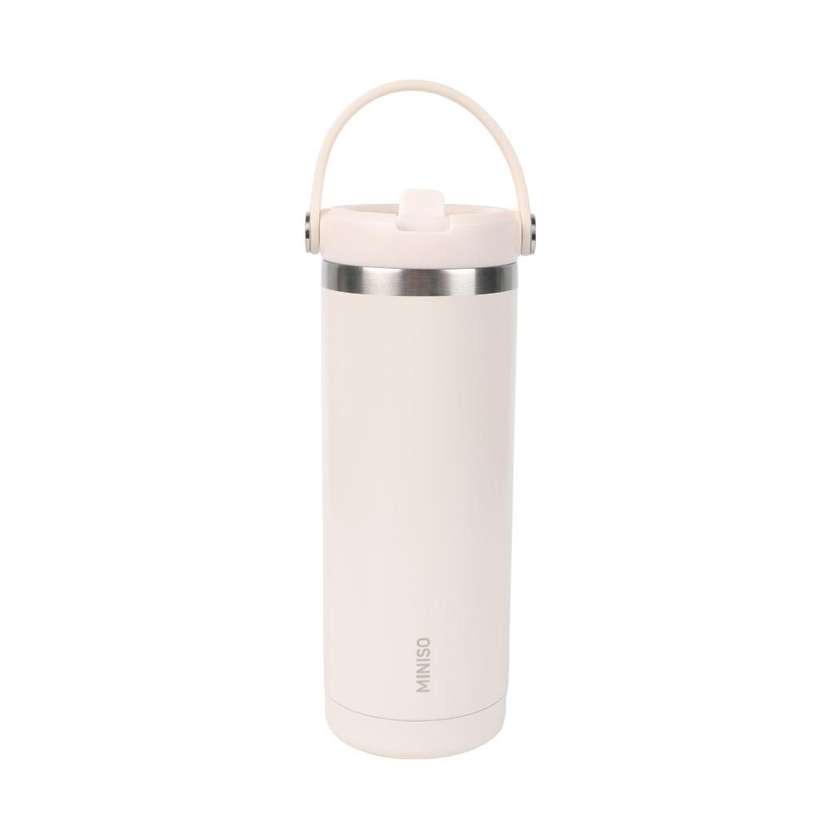 Dopamine Series Insulated Bottle with Handle 600mL(Off-white)