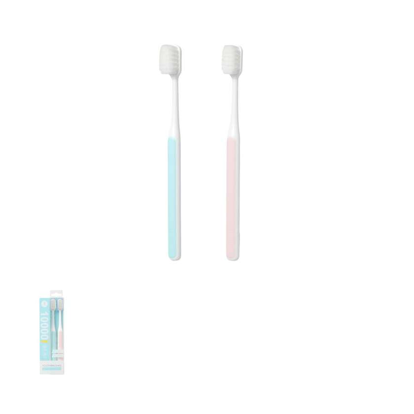 Soft Toothbrushes with Fine Dense Bristles (2 pcs)