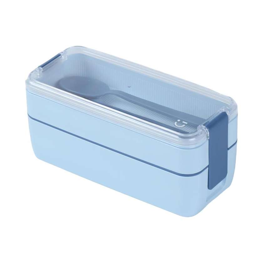 Premium Double Layer Lunch Box 750mL(Blue)