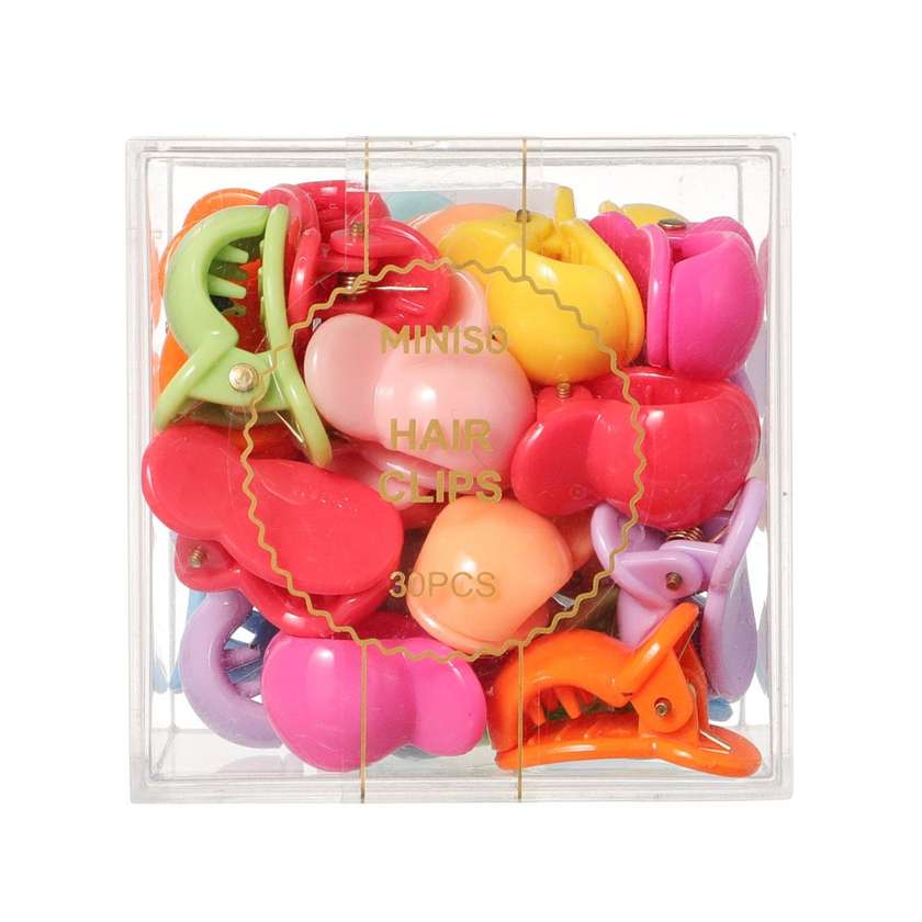 Candy Color Hair Clips in Storage Box (30 pcs)