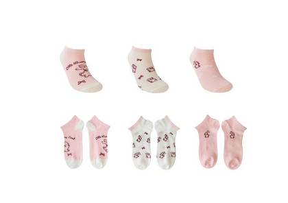 Womens Animal Ballet Ankle Socks (3 Pairs)(Pink)