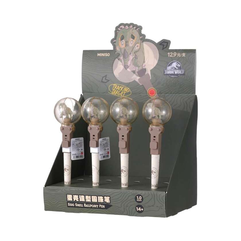 Jurassic World Collection Egg Shell Ballpoint Pen (1.0mm, Black) (Triceratops) (PDQ)