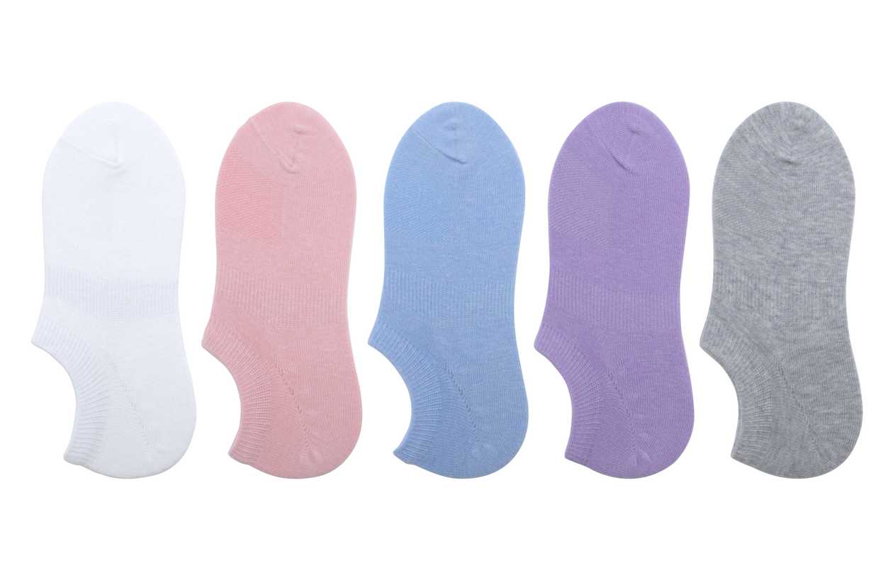 Womens Ankle Socks (5 Pairs)(Assorted Color)