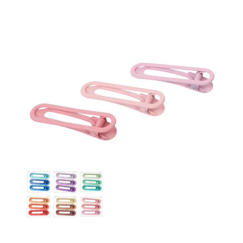 6cm Gradient Color Oval Hair Clips (3 pcs)