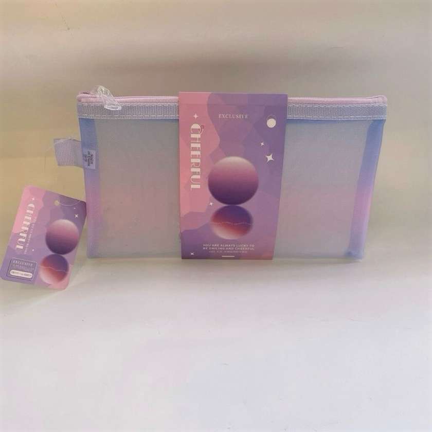 A6 Gradient Single-layer Mesh Stationery Case (Gradient Purple)