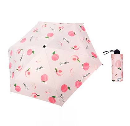 Mini Series Fruit 5 Fold Umbrella(Peach)