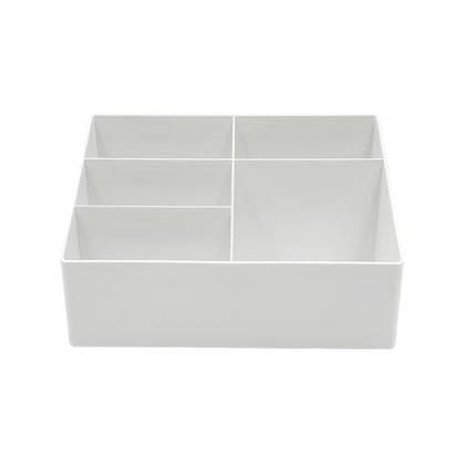 Black & White Collection Multi-Compartment Storage Box(White)