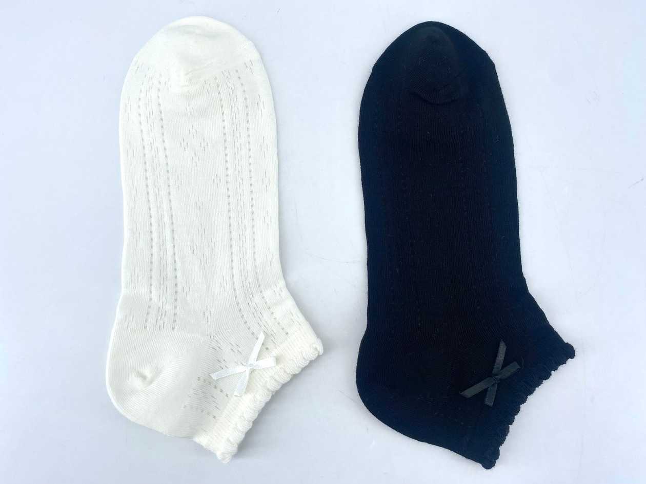 Bowknot Womens Ankle Socks (2 Pairs)