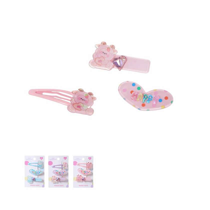 Colorful Dots Shiny Hair Clips (3 pcs)