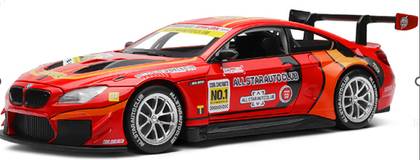 1:24 Sound & Light Alloy Car Model (Genuine License) - BMW M6 GT3 (Red)