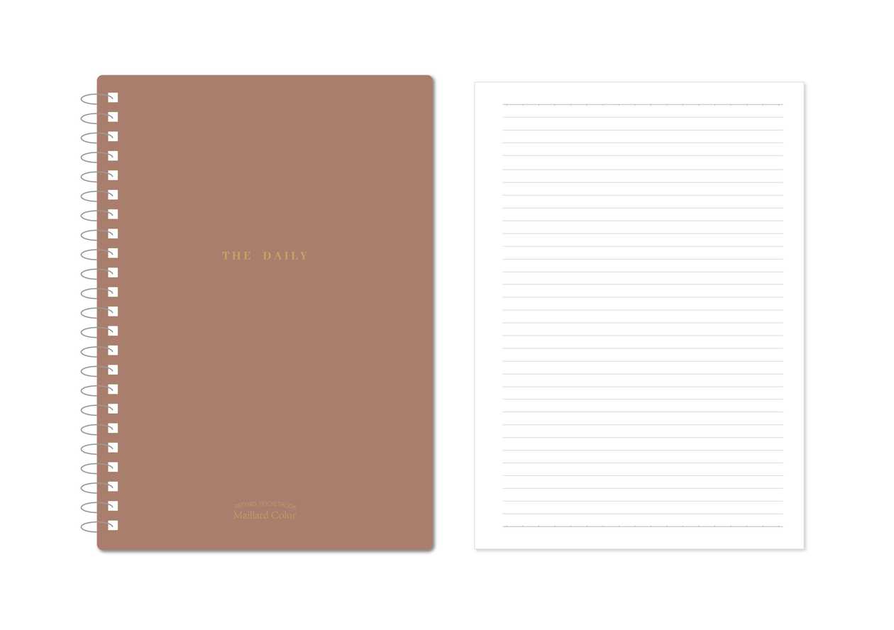 Minimalism Retro Collection A4 PP Wire-bound Book 90 Sheets (Mocha Brown)