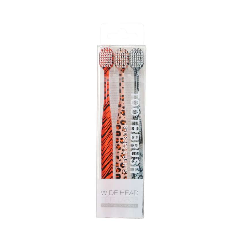 Wideย Headย Softย Bristleย Toothbrush (3 pcs)