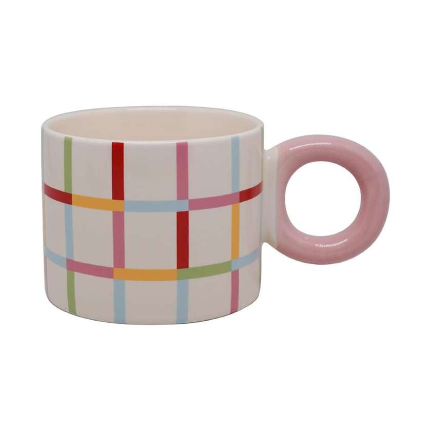 Colorful Vibration Series Handle Ceramic Cup 390mL