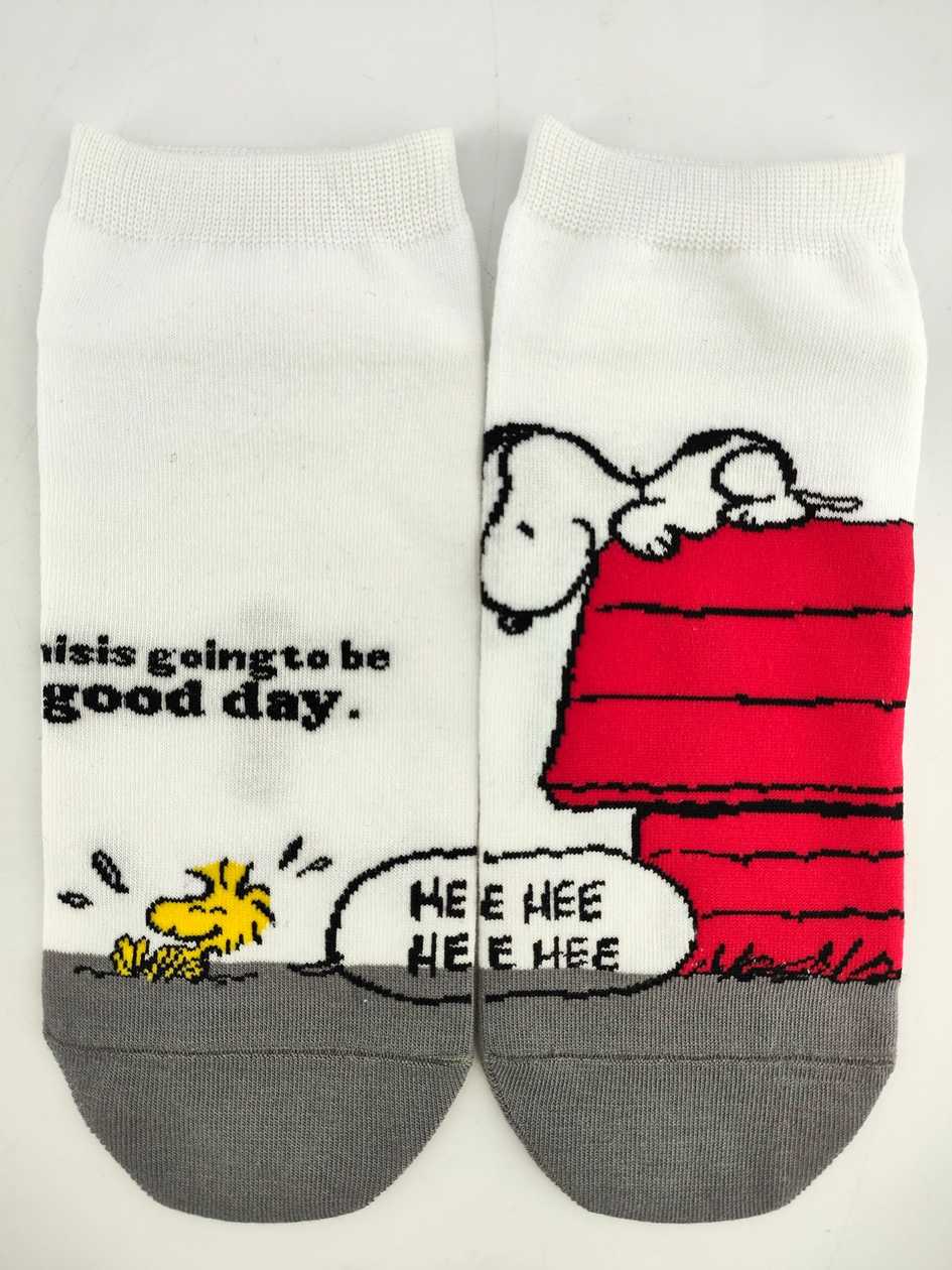 Snoopy Colorful Life Collection Ankle Socks(White)