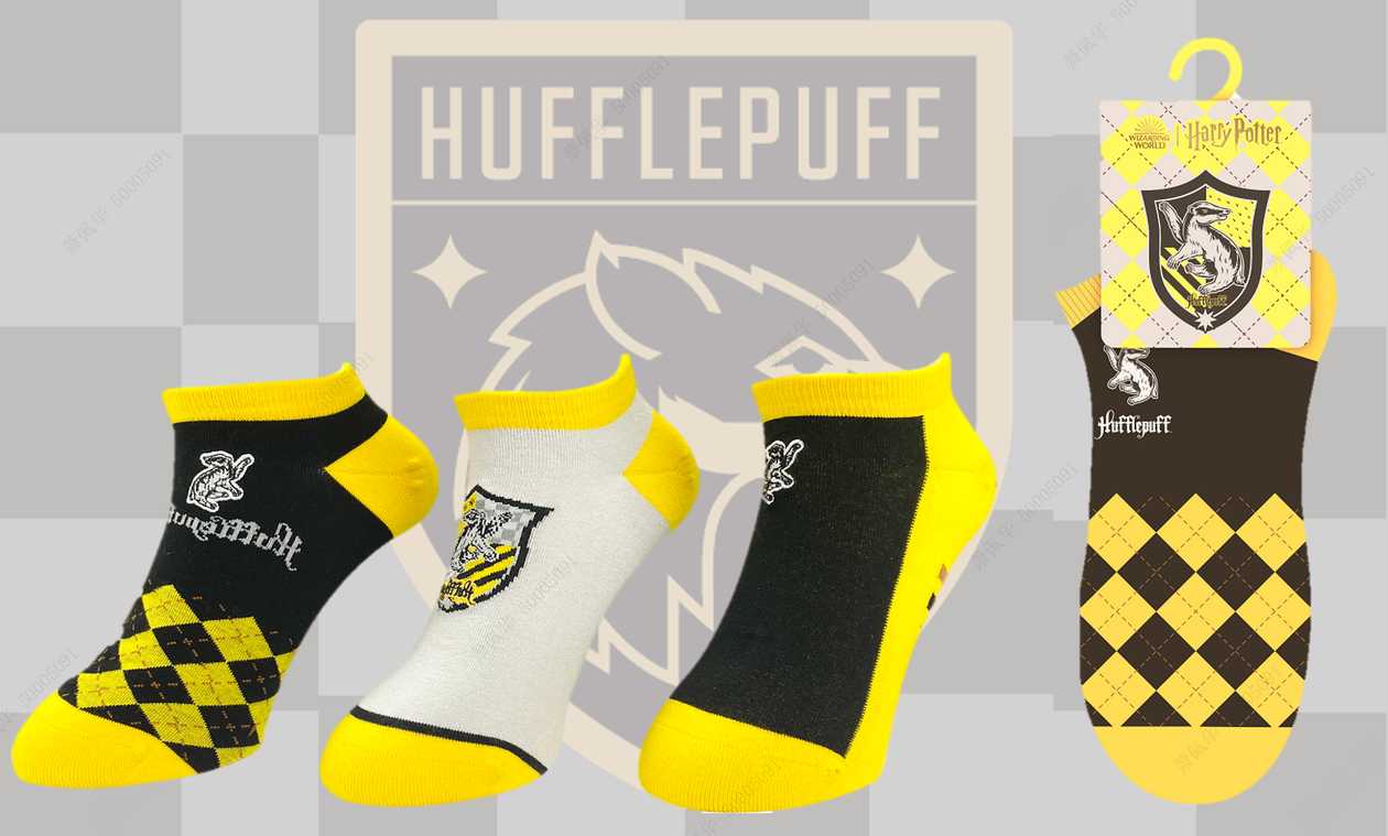 Harry Potter Ankle Socks 3 Pairs(Hufflepuff)