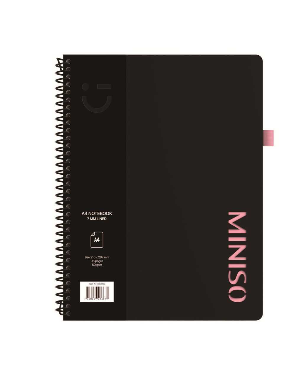 Minimalism Black Collection A4 PP Wire-bound Book (96 Sheets)