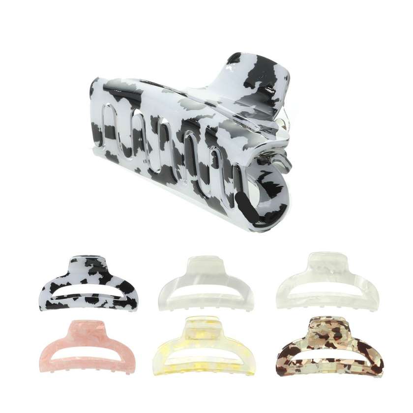 Elegant Series Crescent Moon Hollow Hair Claw Clip (S, 1 pc)