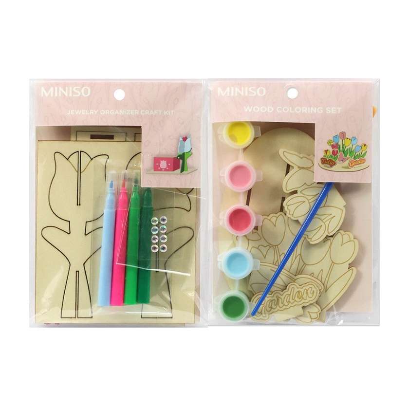 Tulip Garden Collection Coloring Wooden Figure (2 Assorted Models)