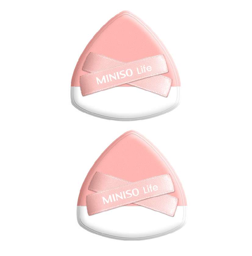 Peach Pink Series Triangle Makeup Puffs (2 pcs)