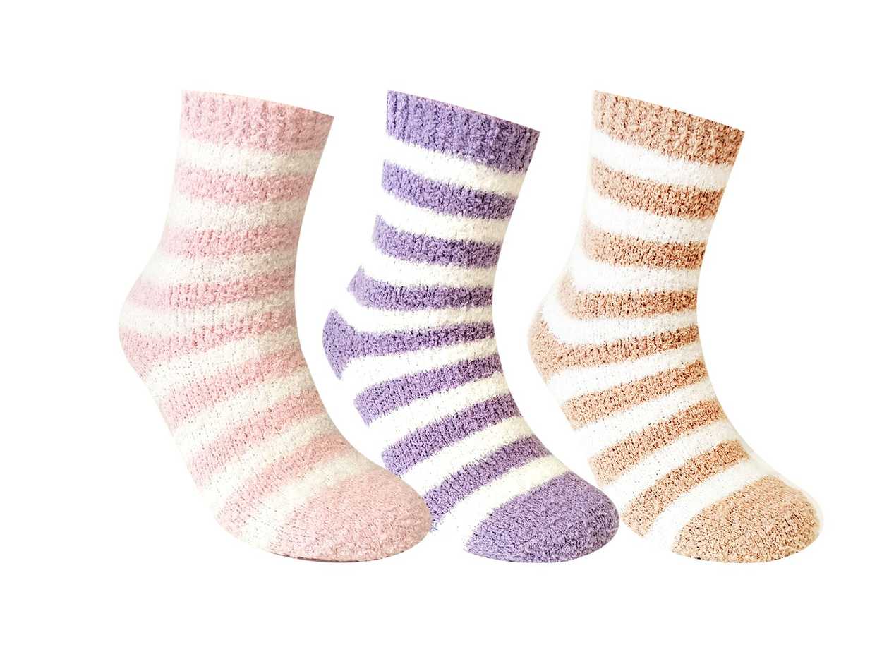 Basic Series Womens House Socks (Striped)