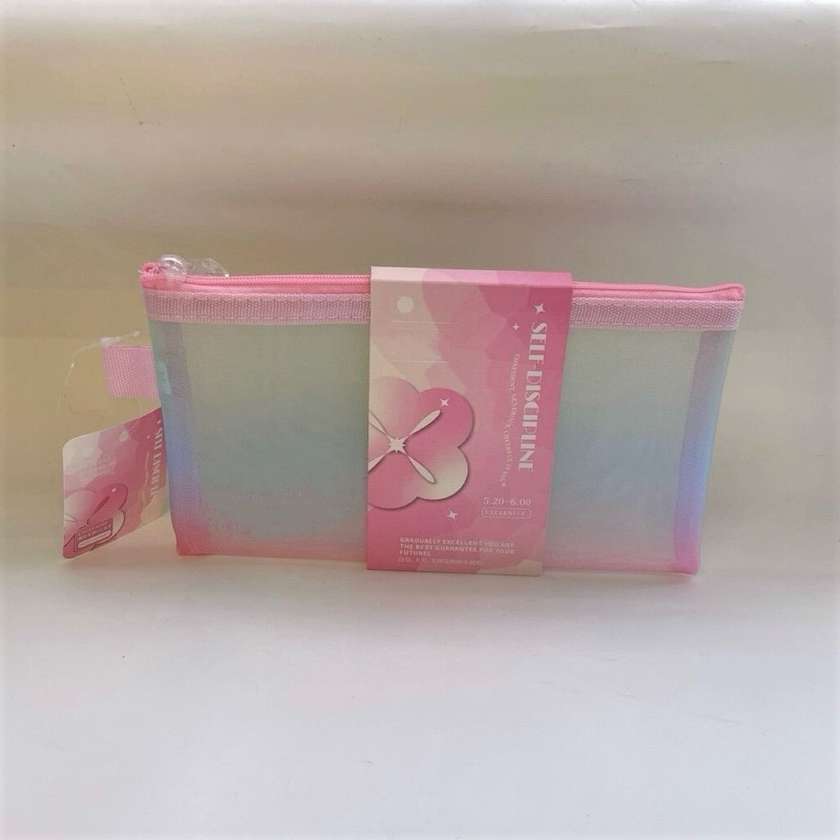 A6 Gradient Single-layer Mesh Stationery Case (Gradient Pink)