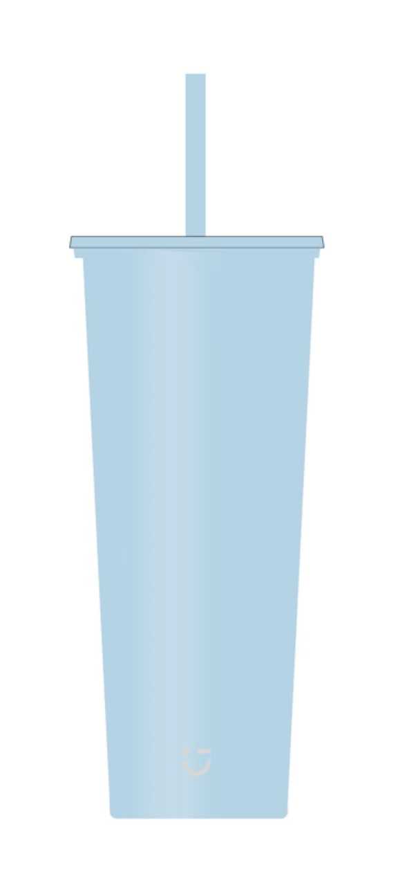 Light & Enjoy Series Single Wall Straw Bottle 850mL(Blue)