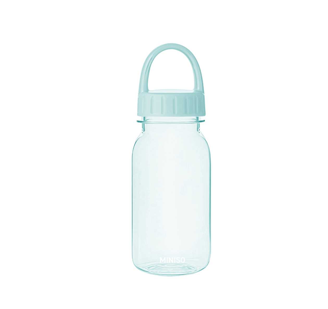 Solid Color Series Handle Plastic Bottle 440mL(Green)
