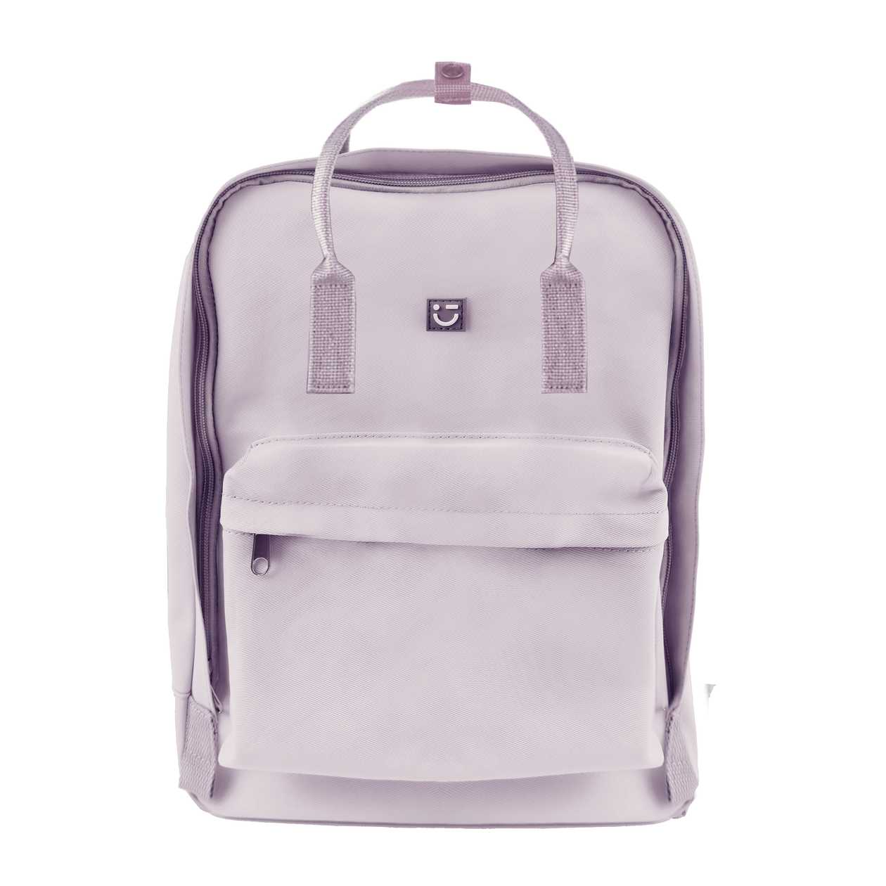 Solid Color Large Capacity Backpack(Light Purple)