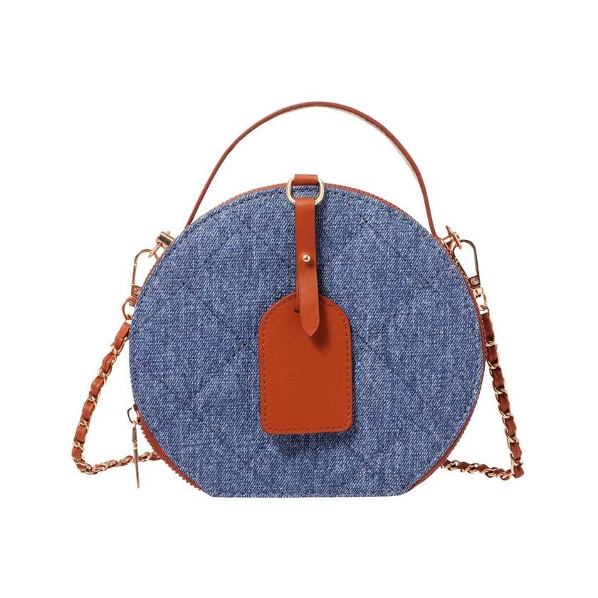 Imitation Denim Series Round Crossbody Handbag