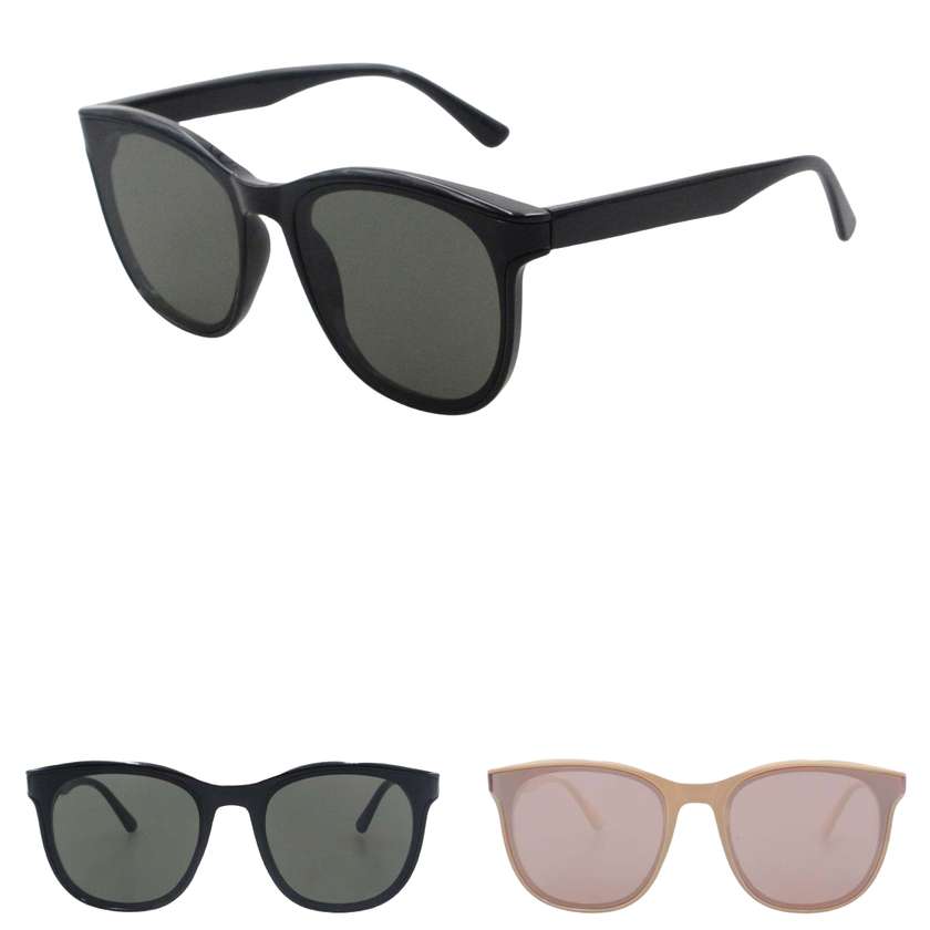 G-047 Curved Lenses Large Frame Sunglasses