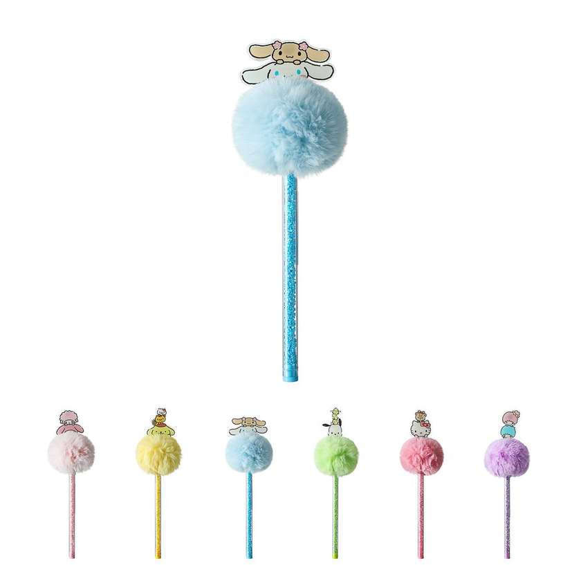 Sanrio Characters Fluffy Ball Glittery Gel Pen0.5mm(Black)