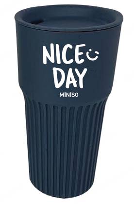 Graffiti Print Plastic Coffee Cup 550ml (Blue)