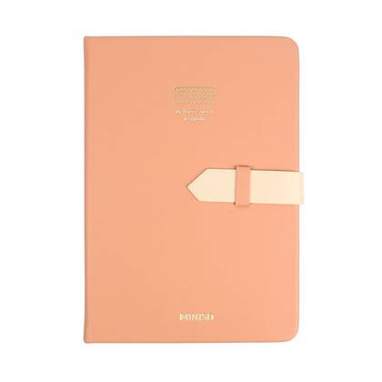 Peach Pink Series A5 PU Cover Hardcover Book with White Belt (80 Sheets) (PDQ)