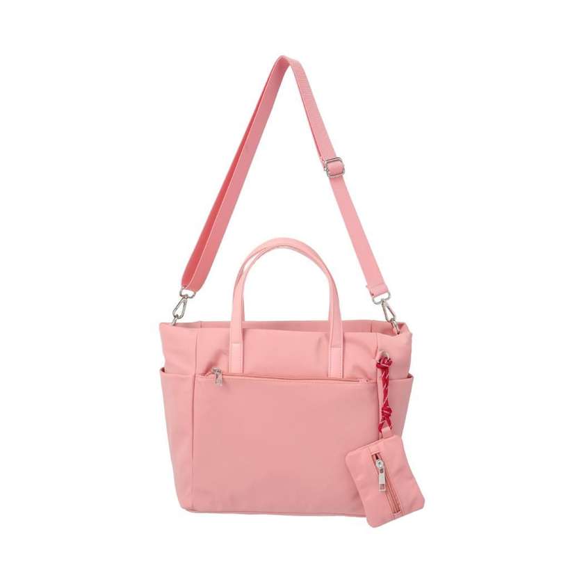 Crossbody Bag with Attached Mini Bag(Pink)