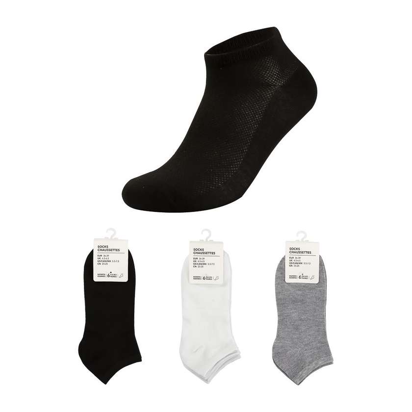 Womens Classic Low-Cut Socks (6 Pairs)