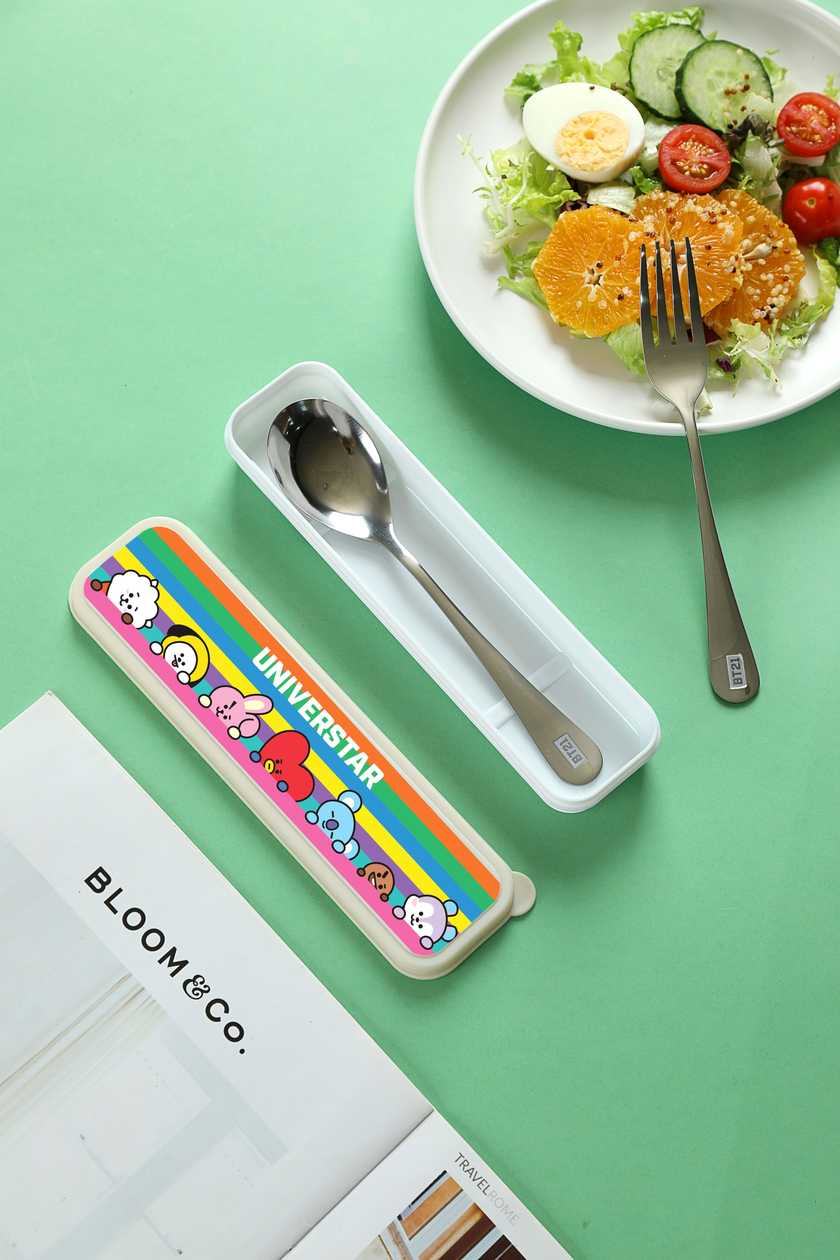 BT21 Collection Flatware Set (Fork & Spoon)(Beige)