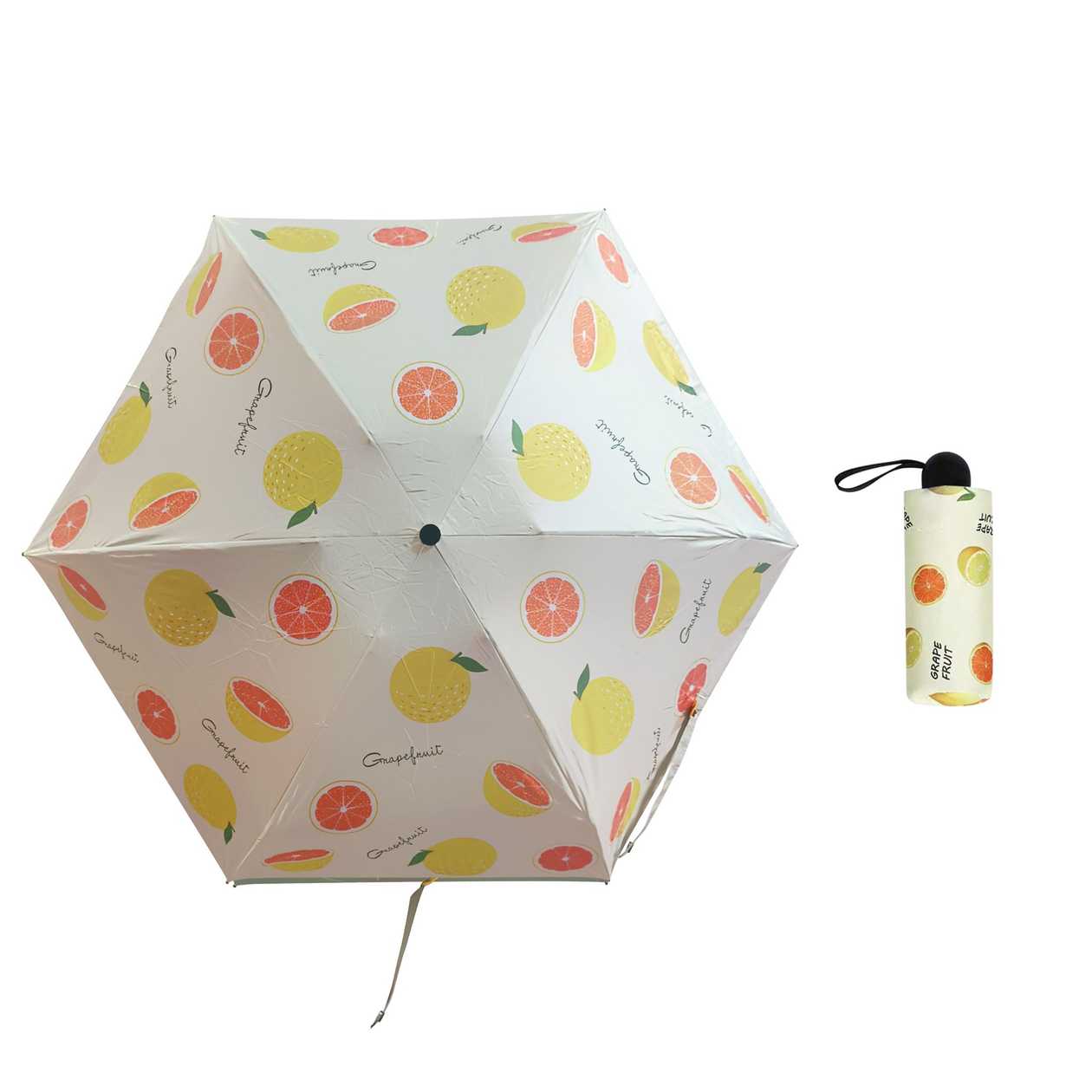 Mini Series Fruit 5 Fold Umbrella(Grapefruit)