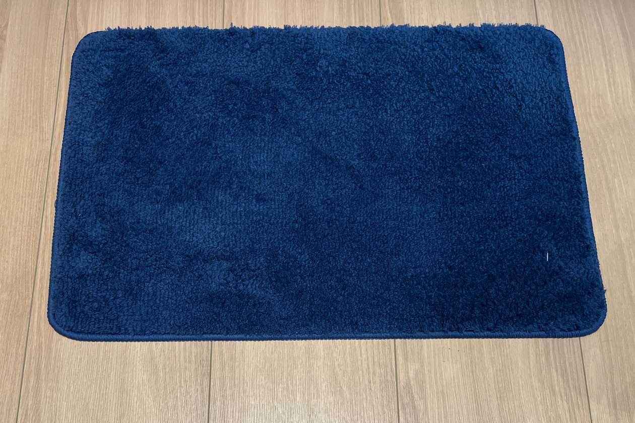 Solid Color Plush Floor Mat(Navy Blue)