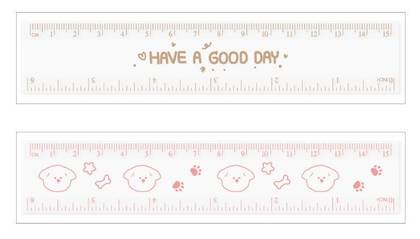 Stick Figure Puppy Series 15cm Ruler (A) (2 Assorted Models)