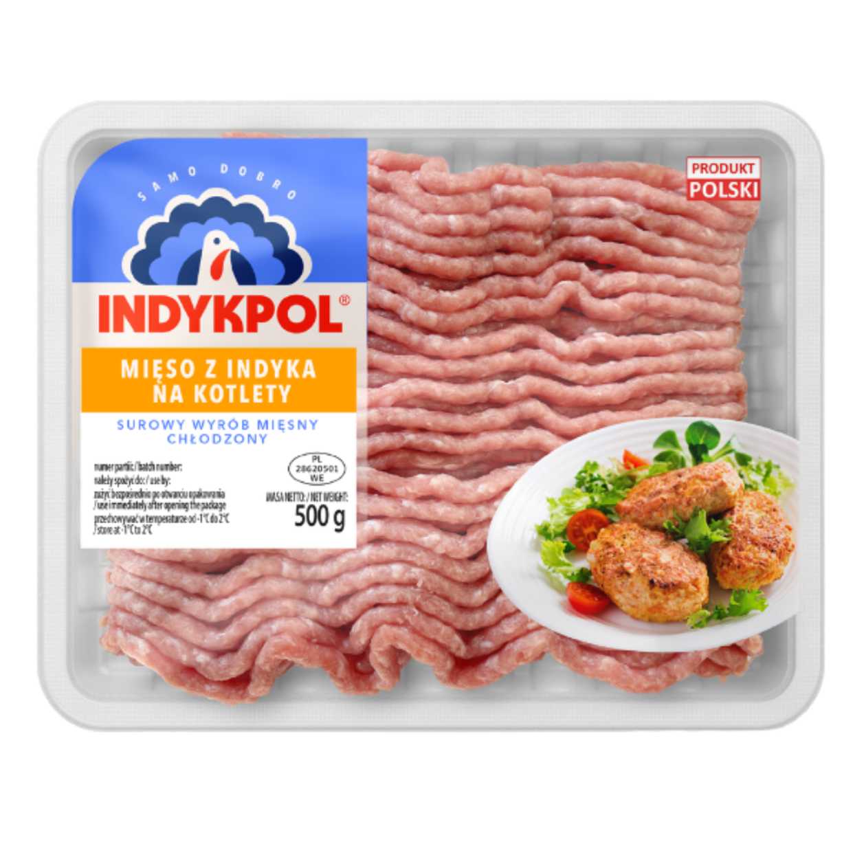 Mięso Mielone z Indyka na Kotlety Indykpol 500g (expires soon)