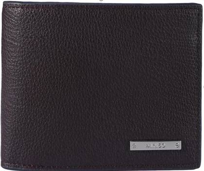 Mens Metallic Horizontal Short Wallet(Brown)