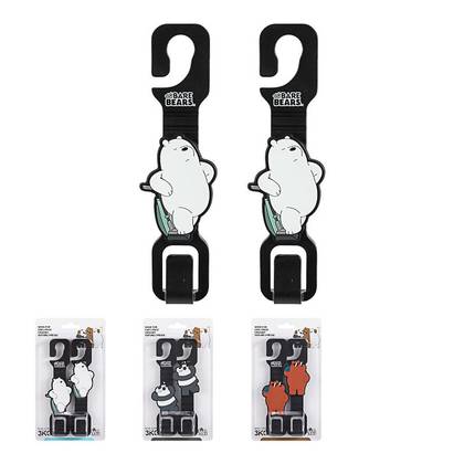 We Bare Bears Hook for Car 2 Pack