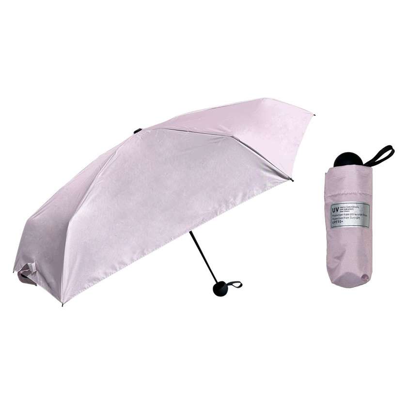 Mini Series Portable Five Fold Sun Umbrella(Light Pink)