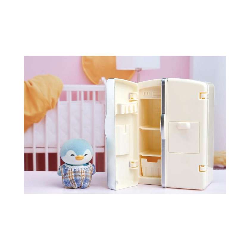 Mini Family Flocking Plush Toy & Fridge Set