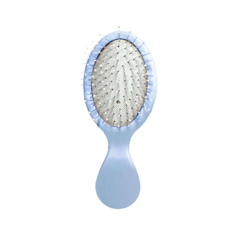 Classic Comfortable Series Mini Cushion Massager Hair Brush (Baby Blue)