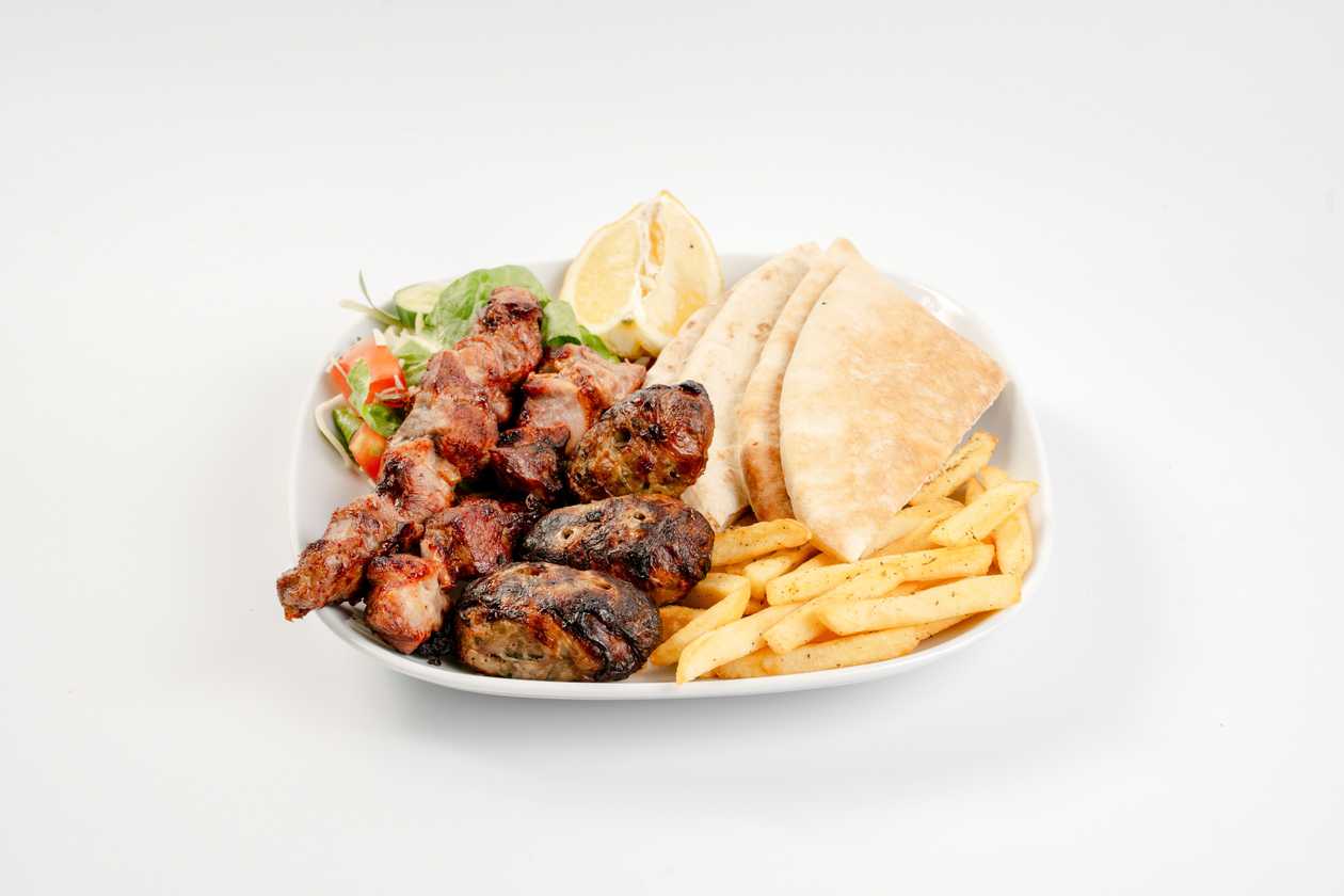 Pork Kebab & Shieftalia (4) Platter