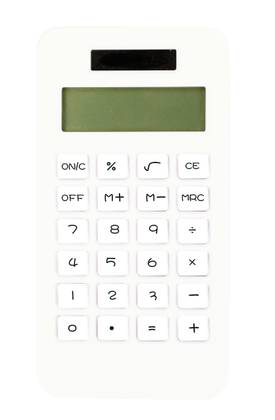 Transparent White Collection Solar Mini Calculator (8 Digits)