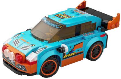 3-in-1 Building Block Racing Car Series(Blue,MY-003)