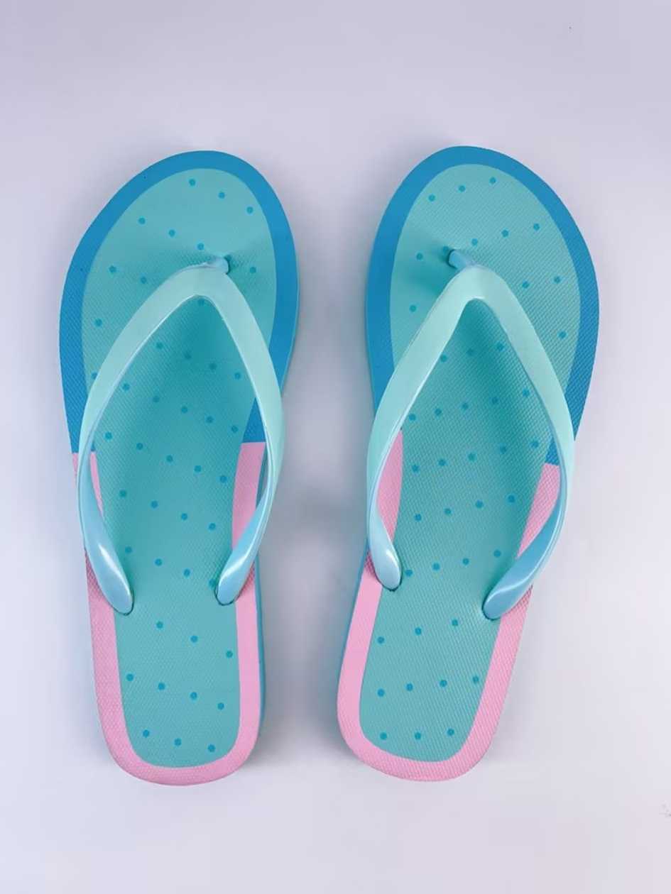 Ice Cream Color Womens Flip-Flops(Green,39-40)